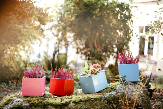 Blumentopf / Übertopf colorful aus Metall