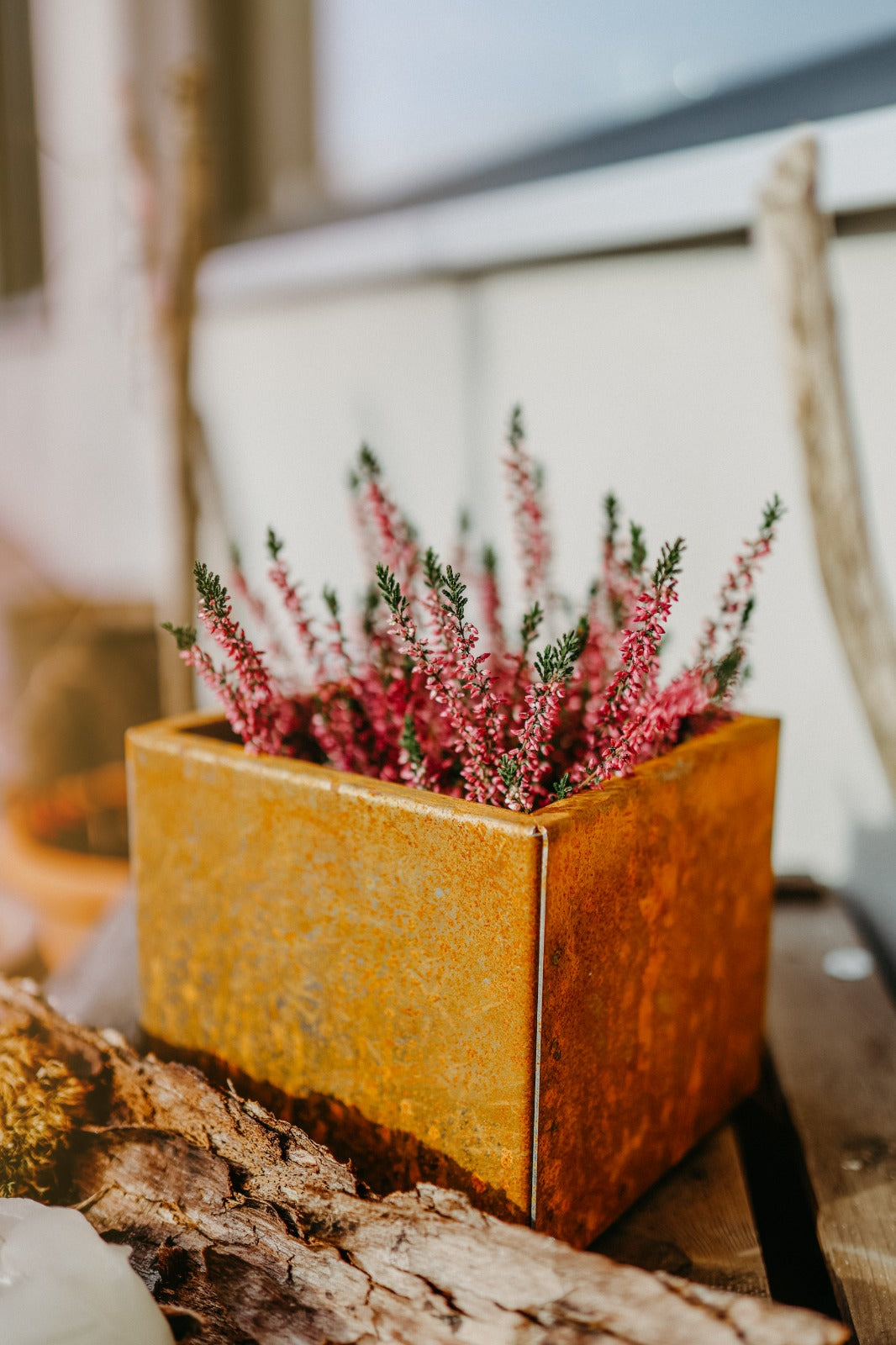 Blumentopf Corten hochwertig klein Handmade