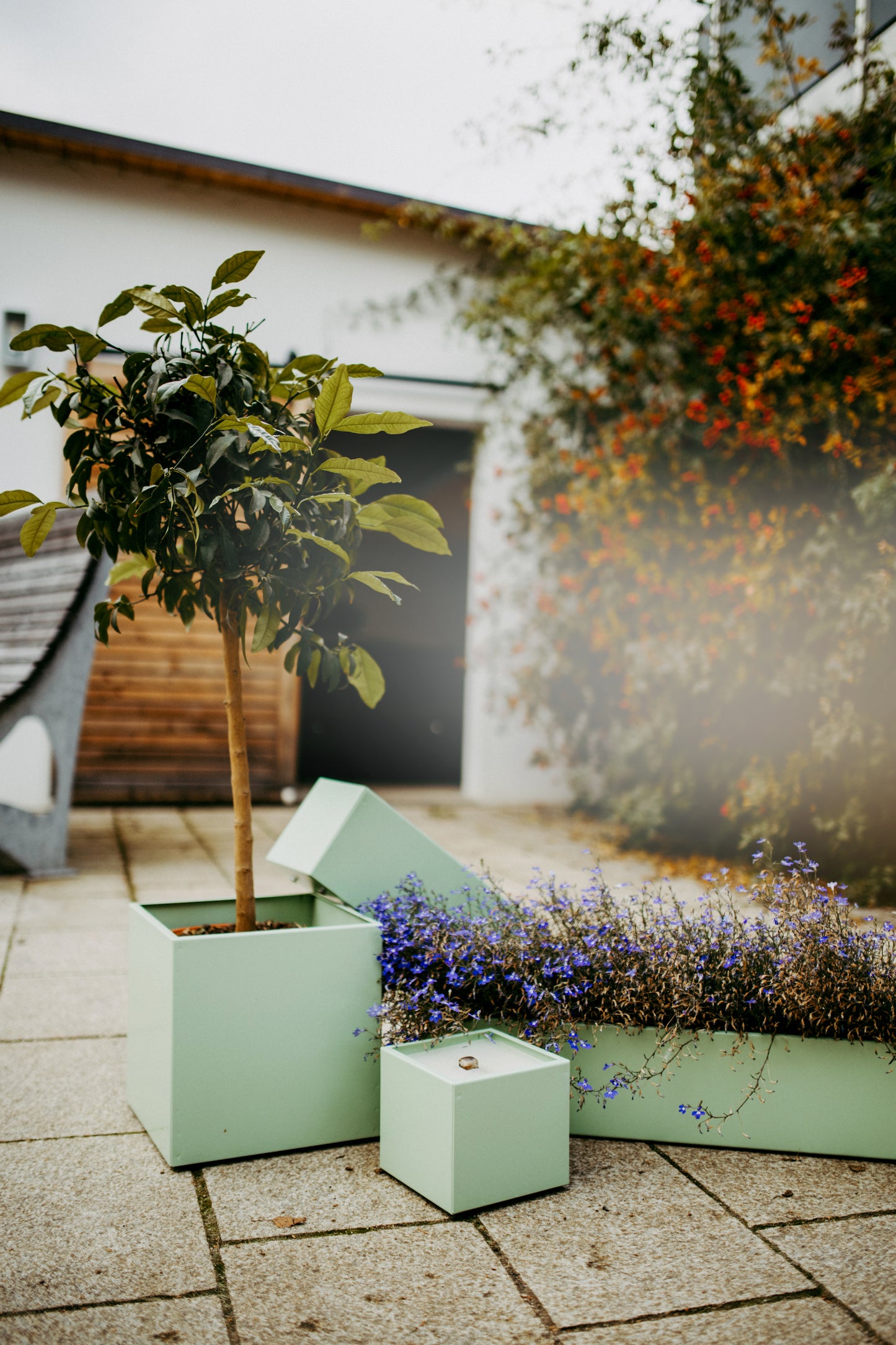 Blumentopf / Übertopf / Box colorful